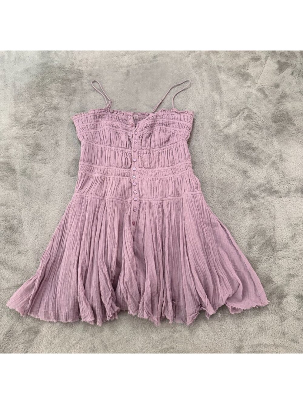 Free People FP One Lausanne Slip Dress Lavender SMALL Cotton Gauze